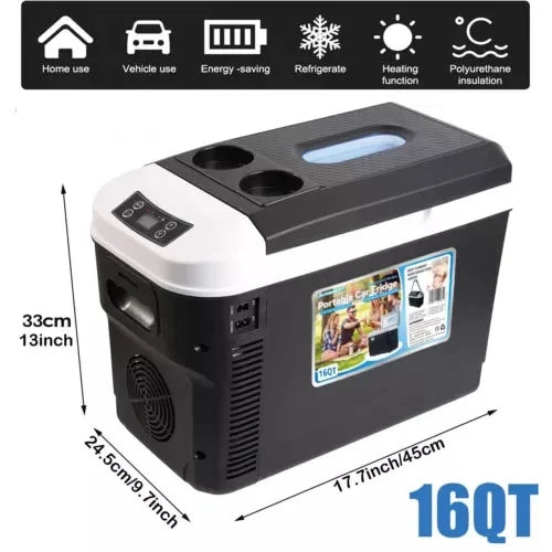 CAMOTUSE Portable Electric Cooler Warmer Truck Car Fridge Refrigerator Camp Mini Freezer NEW