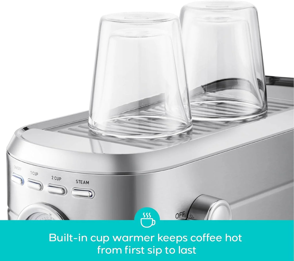 CASABREWS CM5418 20-Bar Espresso Machine and Coffee Maker, Silver