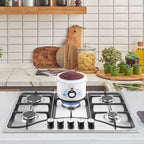 BENTISM Gas Cooktop Stove Top 30 inch Max 12250BTU 5 Burners Built-in LPG/NG Convertible