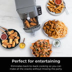 Ninja DoubleStack XL 2-Basket Air Fryer, DoubleStack Technology Cooks 4 Foods at Once, Space Saving Design, 10 QT, 4-in-1, Smart Finish & Match Cook, SL400