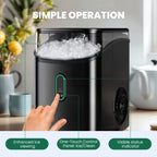 Philergo Nugget Ice Maker Countertop, Pebble Ice Maker with Soft Chewable Ice, 35 lbs/24 Hrs for Home, Kitchen, RV, Camping, Silver