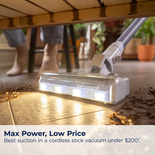 BISSELL PowerClean 200W Self-Standing Cordless Stick Vacuum, Carpet, Area Rugs, Hard Floor, Uphosltery, Tangle Free Brush Roll, Removeable Battery, Up to 40 minute run time, 4172