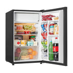 Galanz 4.3 Cu ft Single Door Mini Fridge, Stainless Steel Look, New, Width 19.12"
