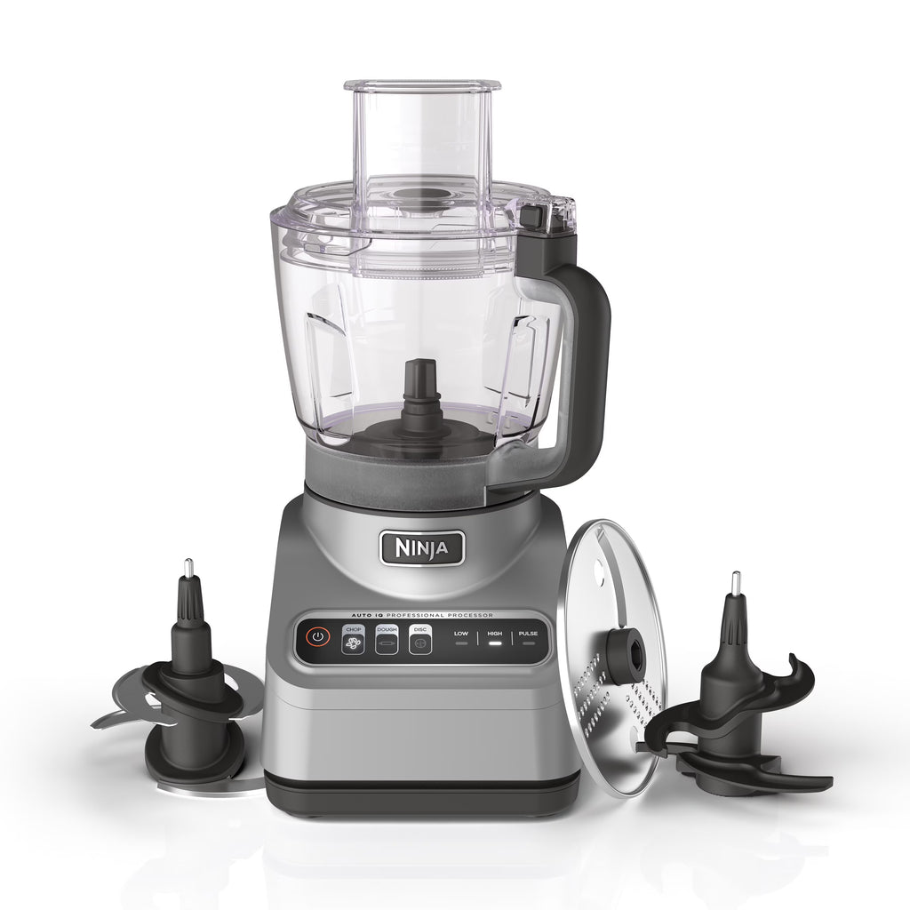 Ninja Professional 9 Cup Food Processor, 850 Watts, Auto-iQ 3 Presets, Chop, Dough, Slice, Shred, BN600 Silver