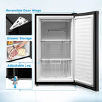 Midea 3 Cubic Ft Upright Freezer, Black, MRU03M2ABB, New