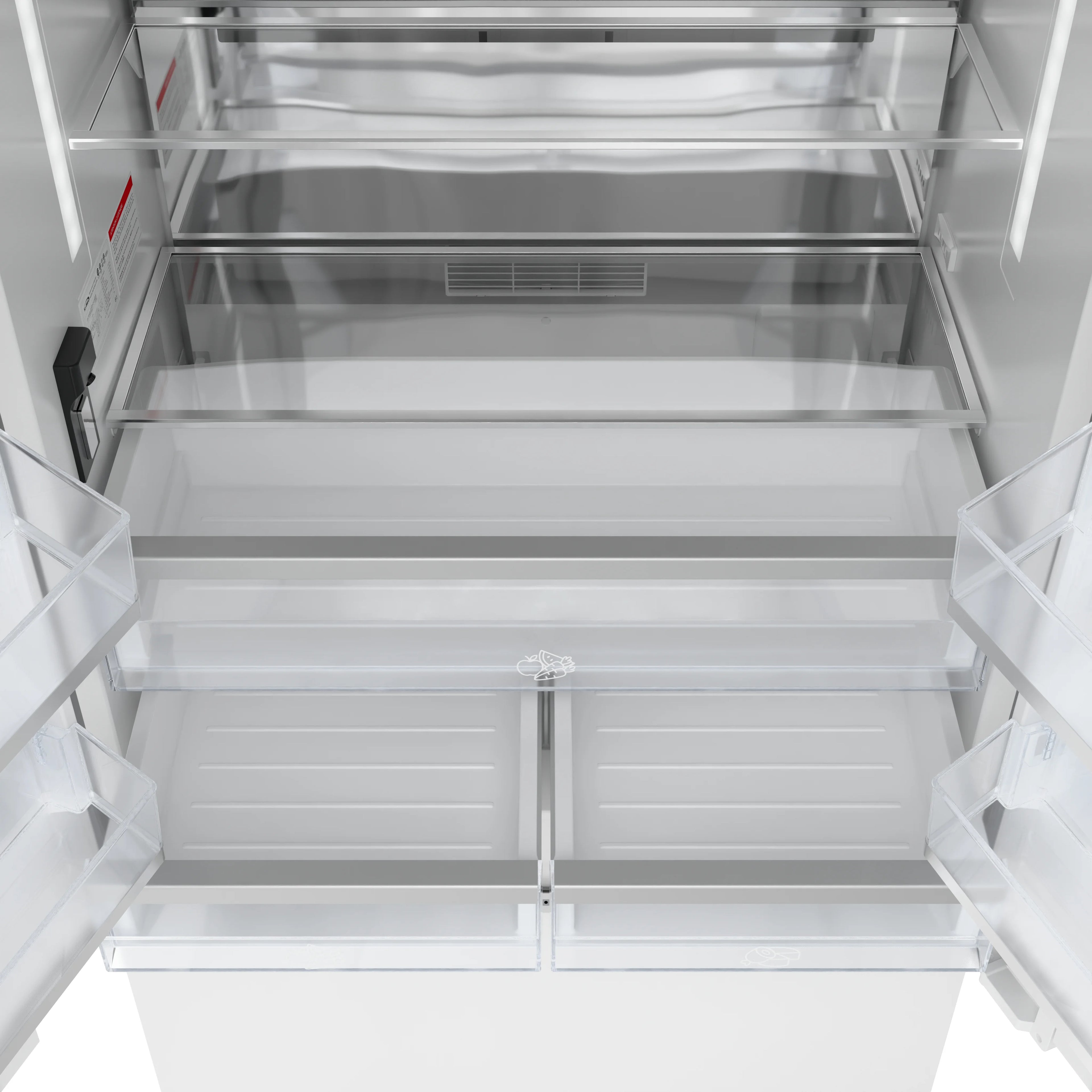 36 In. Panel Ready French Door Refrigerator With Ice maker, water dispenser, Frost Free . 19.6 total cubic feet