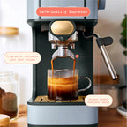 Beautiful Slim Espresso Machine with 20-Bar Pressure, Black Sesame by Drew Barrymore