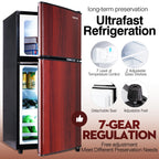 GGTB Retro Compact Two Door Refrigerator, Black, 3.0 Cu ft