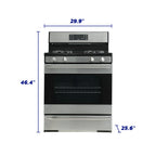 Element 30 Inch 4 Burners 5.2 cu. ft. Freestanding Gas Range, Stainless Steel