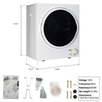 Ktaxon 1.6 cu. ft. Compact Electric Dryer, White