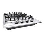 Stainless Steel 4-Burner Gas Stove, 3.0KW+1.75KW+1.0KW, Built-In Cooktop with Rotary Switch for Homes, Restaurants