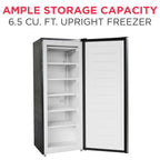 Frigidaire 6.5 Cu. ft. Upright Freezer, Platinum Silver, EFRF698