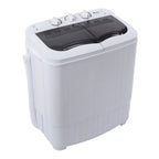 Compact Twin Tub with Built-in Drain Pump XPB35-188S 14.3(7.7 6.6)lbs Semi-automatic Gray Cover Washing Machine