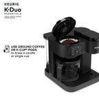 Keurig K-Duo Essentials, Hot & Iced Single-Serve K-Cup Pod Coffee Maker & Carafe,  Moonlight Grey