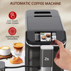 Soonbuy Fully Automatic Espresso Machine 20 Bar, With Milk Frother Steam Wand,Gold