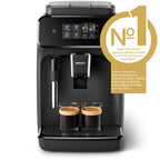 Philips 1200 Fully Automatic Espresso Machine with Milk Frother, Black