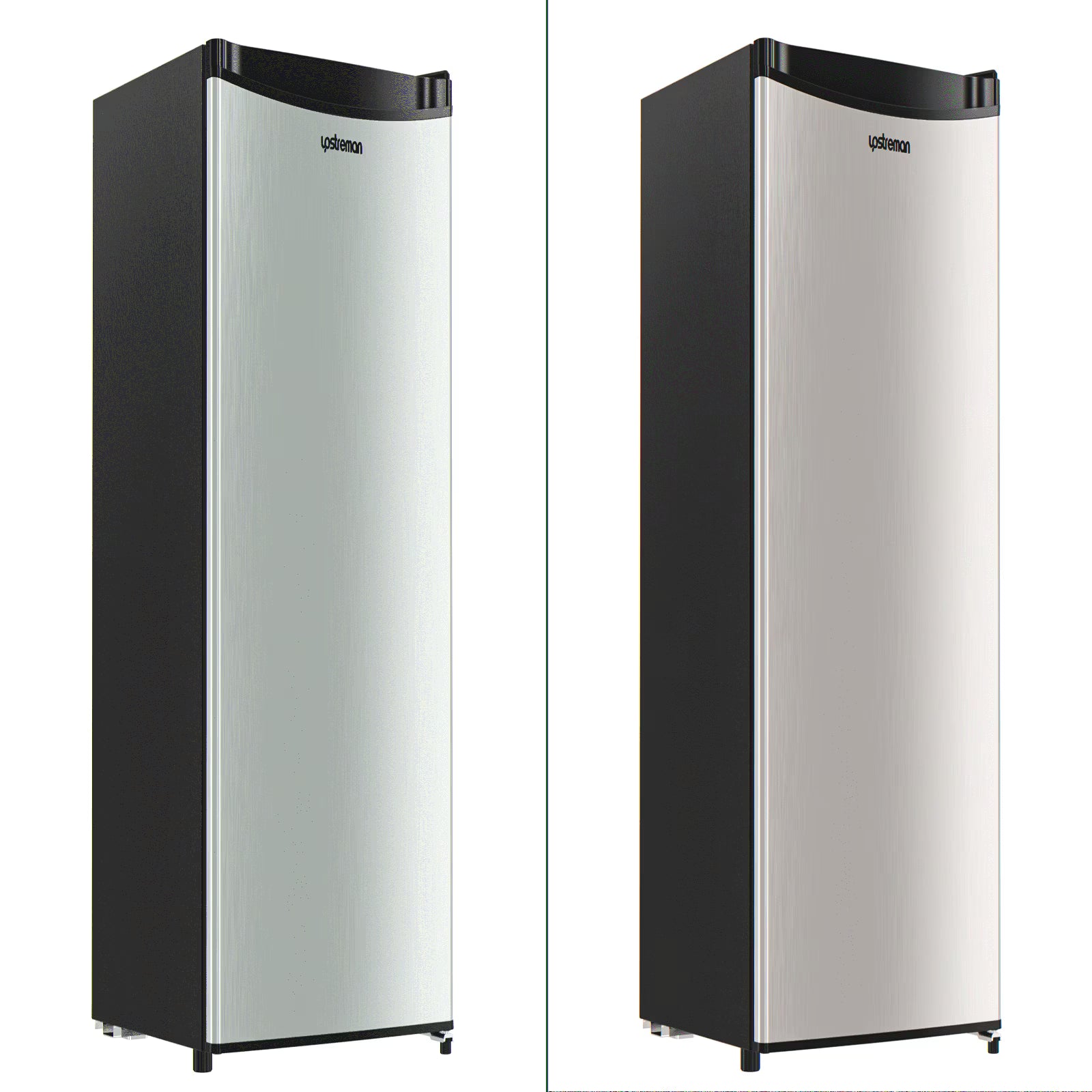 Upstreman 3.2 Cu.Ft. Mini Fridge with Freezer Single Door Small Refrigerator Adjustable Thermostat Compact Fridge with Reversible Door, Low Noise, BR321 Black