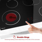 GIONIEN Electric Cooktop 30 Inch Ceramic Cooktop 4 Burners, 220V~240V Flexi Zone
