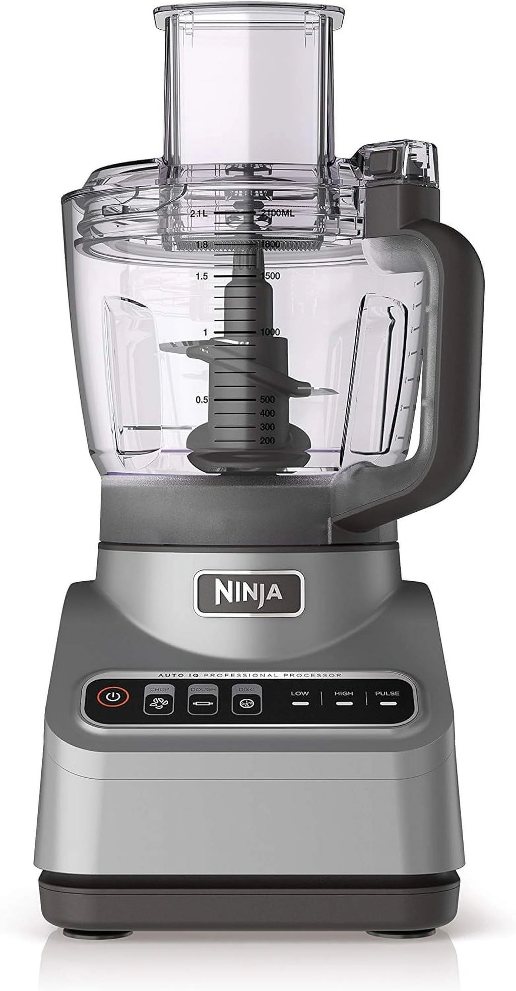 Restored Ninja BN600 Professional Plus Food Processor, 850 Watts, 3 Functions for Chopping, Slicing & Dough with 9-Cup Processor Bowl, 3 Blades, Food Chute & Pusher, Silver (Refurbished)