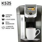 Keurig K525 Single Serve Coffee Brewer, Slate