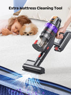 Buture VC90 Cordless Stick Vacuum Cleaner with Mattress Mite Removal Brush, 55KPA Strong Suction for Carpet Hardwood Floor