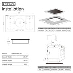 Built-In 36-in 5 Elements Black Induction Cooktop Including Bridge Element