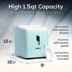 Igloo Automatic Ice Machine Self Cleaning Countertop Ice Maker for Water Bottle & Drinks, Aqua