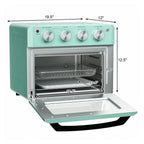 GVN Extra Large Countertop Oven,19 Qt Dehydrate Convection Air Fryer Toaster Oven with 5 Accessories-Green