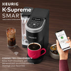 Keurig K-Supreme SMART Coffee Maker, MultiStream Technology, Brews 6-12oz Cup Sizes, Black