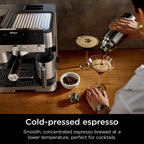 Ninja Luxe Cafe Premier Series, Stainless Steel Espresso Machine and Drip Coffee Maker with integrated Coffee Grinder and Milk Frother, ES601