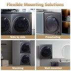 CTT Portable Dryers for Laundry 1500W, 3.5 cu.ft Compact Dryer with Stainless Steel Tub, 4 Drying Mode, Apartments, RVs, Dorms