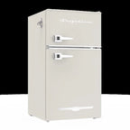 Frigidaire, 3.1 Cu. Ft. 2 Door Retro Compact Refrigerator , Built-In Side Bottle Opener, Cream