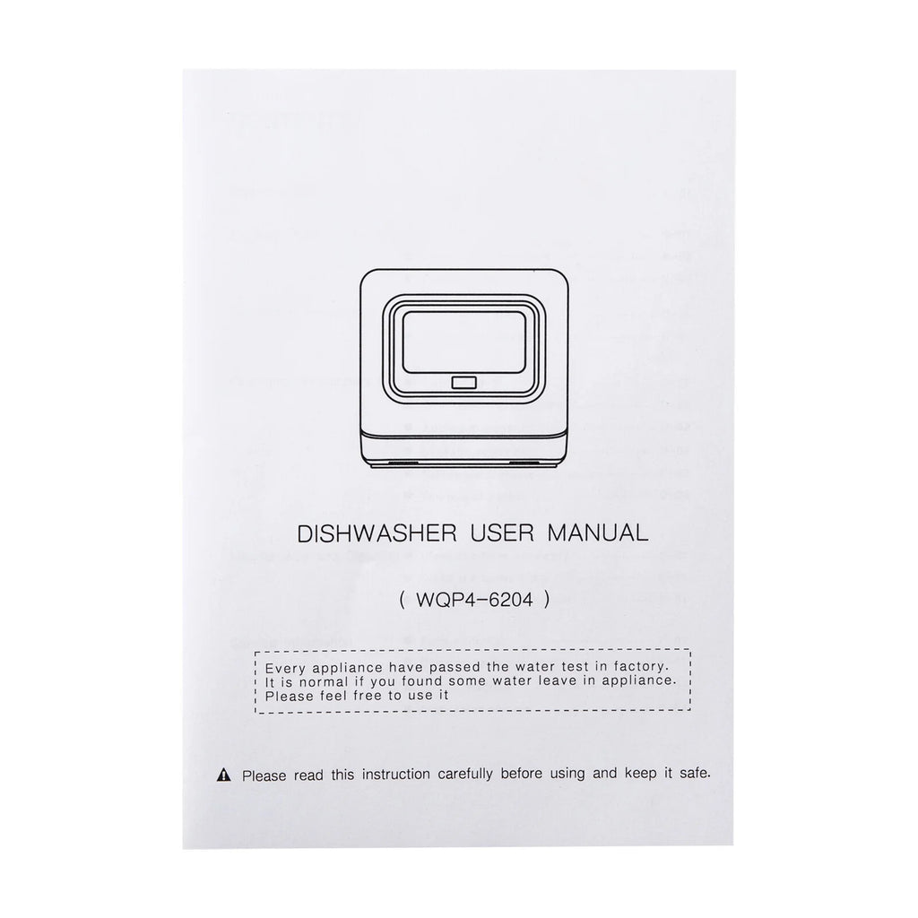 Modern Rectangular Portable Compact Countertop Mini Dishwasher with Water Tank Leak-Proof Air Dry White 120V 785W 17.32*16.25*16.69in for Apartments, Snack Bars, Dorms