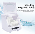 Miumaeov Compact Mini Dishwasher with Full Panel Control, 50 dB