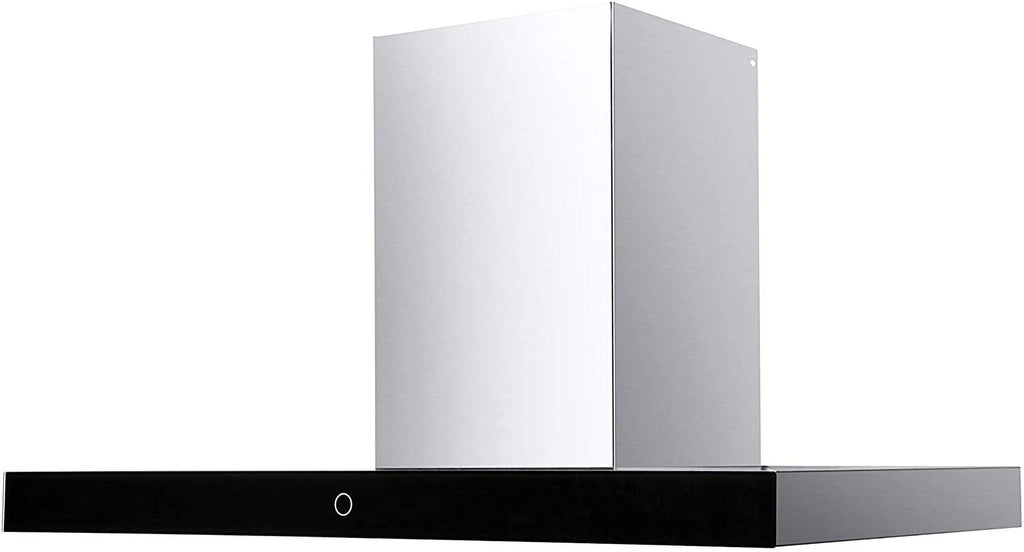 Hauslane Chef Series WM-739 30-inch Wall Mount Range Hood | T-Style with Black Glass Panel | 3 Speed, Professional Suction, Touch Control, Baffle Filters | Vented or Ductless