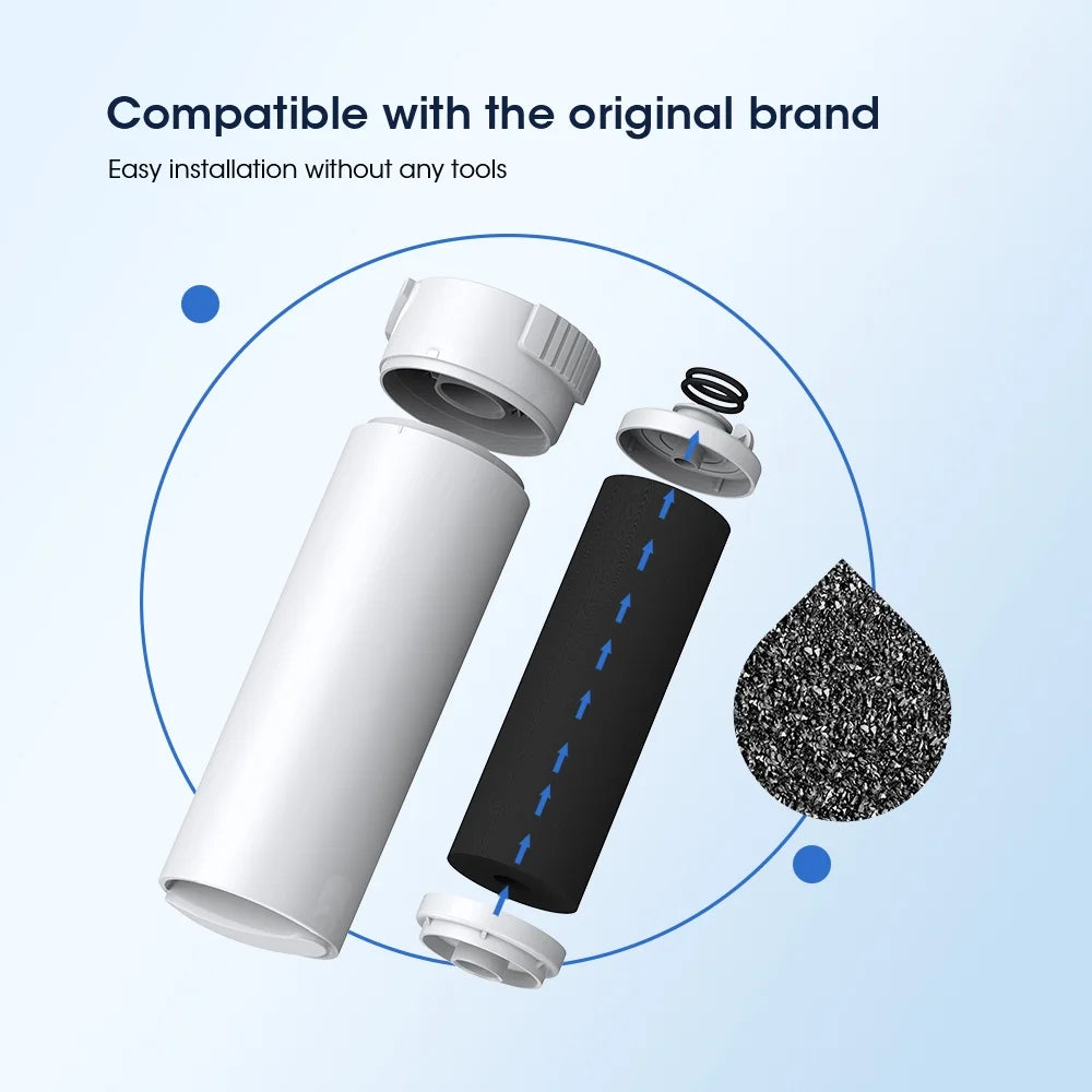 GLACIER FRESH XWFE Water Filter, Replacement for  XWFE, XWF Genuine Ge Refrigerator Compatible with  French-Door - 3 Pack(with Chip)