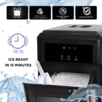 Frigidaire 44 lbs. Crunchy Chewable Nugget Ice Maker EFIC235, Stainless Steel