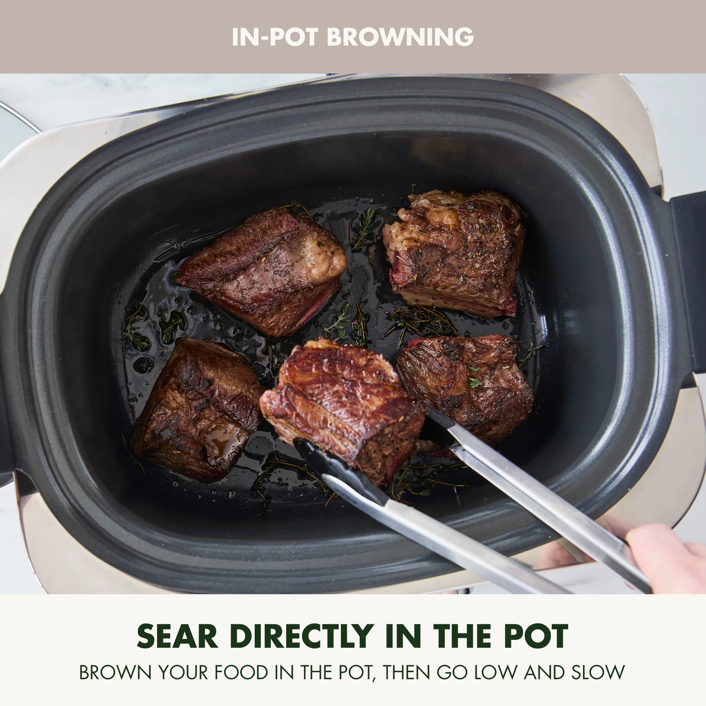 GreenPan 6-Quart, 14-in-1 Slow Cooker, Family Size, Ceramic Nonstick, Dishwasher Safe Parts, Black