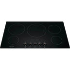 Frigidaire FGEC3648UB 36 Gallery Series Electric Cooktop, 5 Elements Ceramic Glass Cooktop Hot Surface Indicator, in Black
