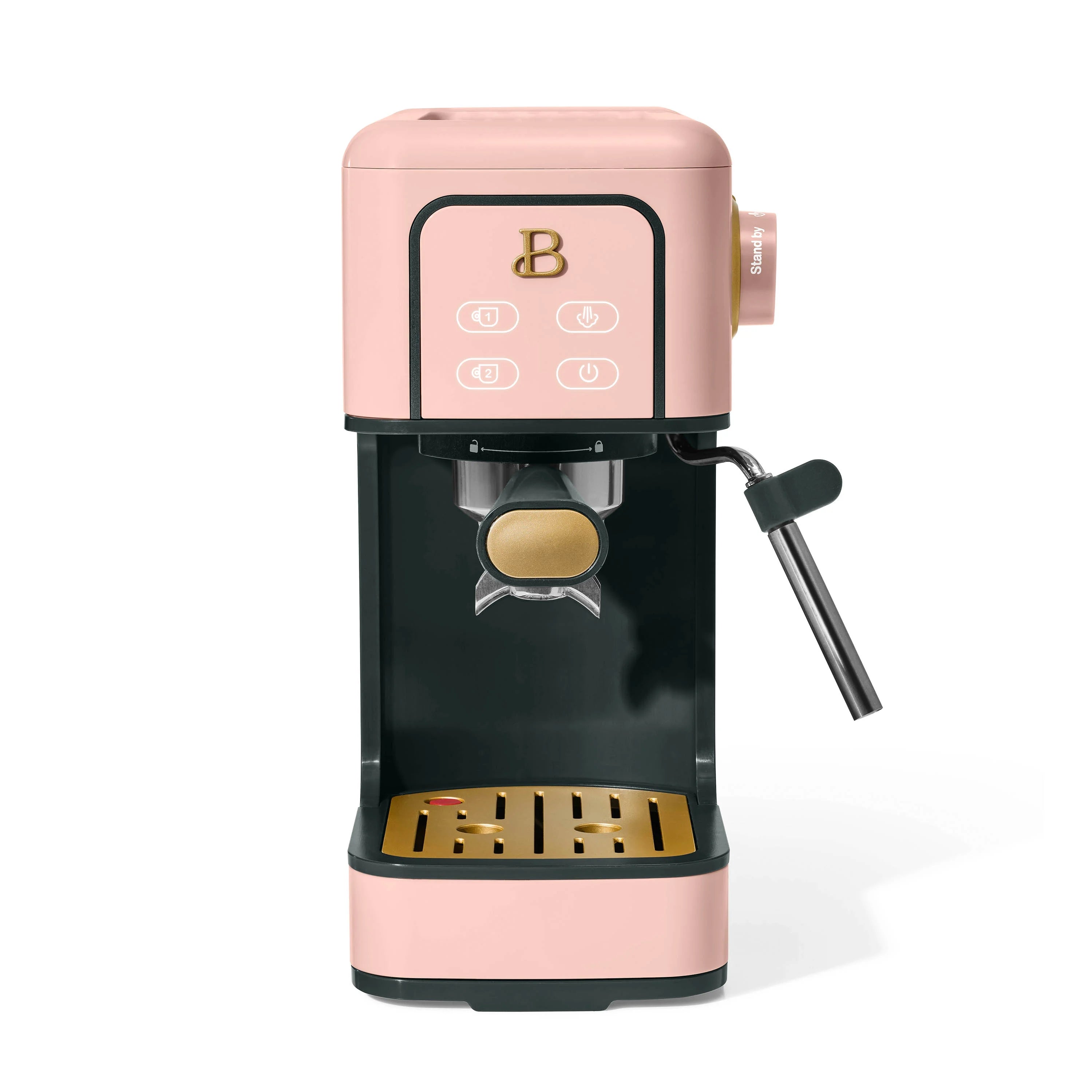 Beautiful Slim Espresso Machine with 20-Bar Pressure, Black Sesame by Drew Barrymore
