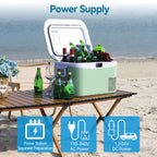 Portable Fridge 19 QT(18 Liter) 12 Volt Fridge Car Freezer Compressor Cooler 12/24V DC 110��240V AC for Camping Truck RV Boat & Home Use -18��~+15��