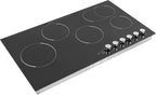 Electric Cooktop,5 Burners 110V Electric Ceramic Cooktop,with Kid Safety Lock, Timer, LED Display,Electric Stovetop for Kitchens, Hotels, Restaurants