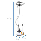 SALAV? GS45-DJ Professional Series Dual Bar Garment Steamer with Foot Pedals, Silver