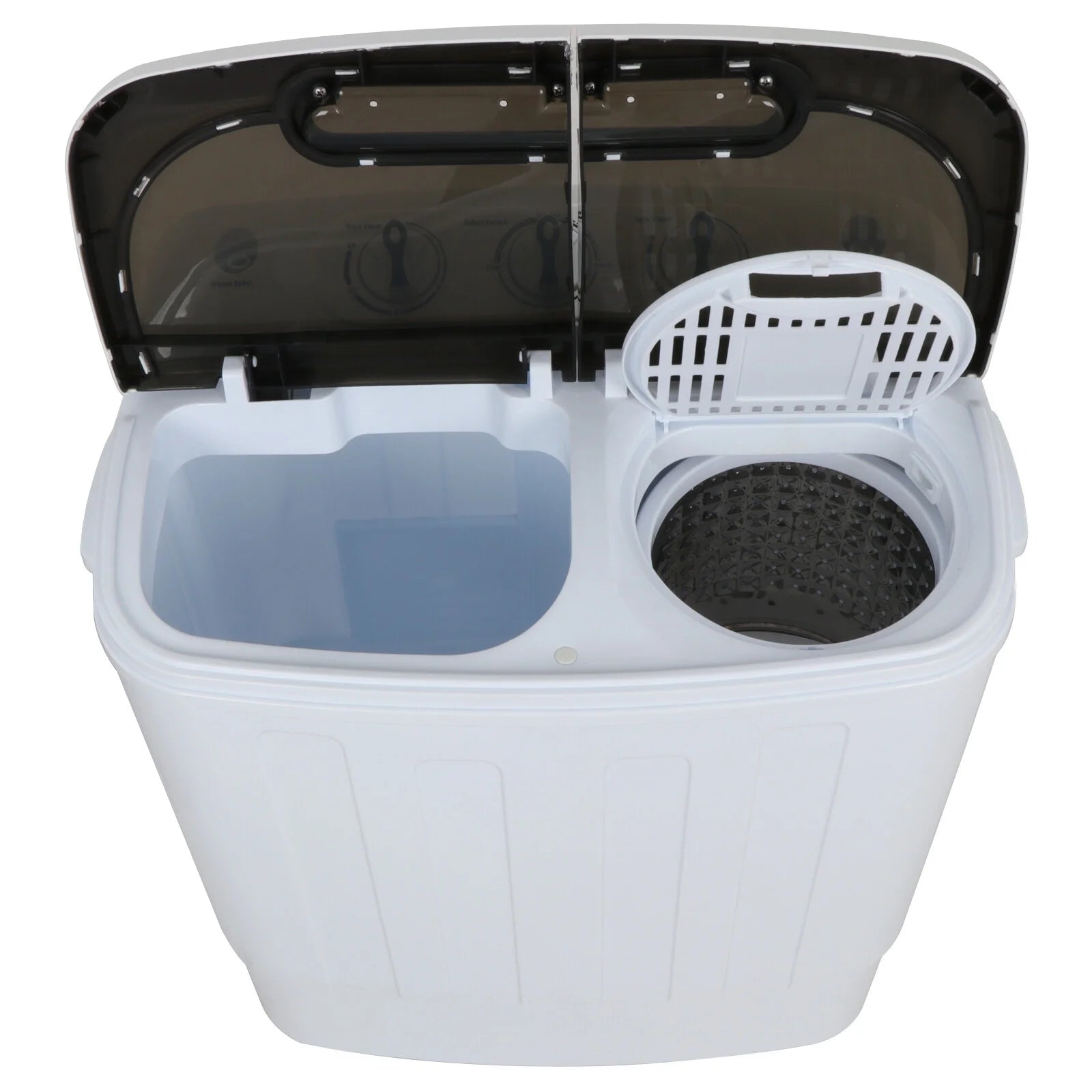 SuperDeal Compact Twin Tub Washing Machine Top Load 8 lbs Washer 5 lbs Dryer