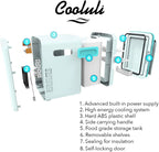 Cooluli Classic White 10 Liter Compact Portable Cooler Warmer Mini Fridge for Bedroom, Office, Dorm, Car - Great for Skincare & Cosmetics (110-240V/12V)