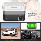 Costway 58 Quart Portable Electric Car Cooler Refrigerator Compressor Freezer for RVs Camping