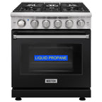 KOSTCH 30-in 5 burners 4.55-cu ft Convection Oven Freestanding Liquid Propane Gas Range ( Stainless steel )