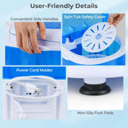 Costway Portable Washing Machine 5.5 lbs Mini Top Load Washer with Removable Spin-Dry Tub Blue