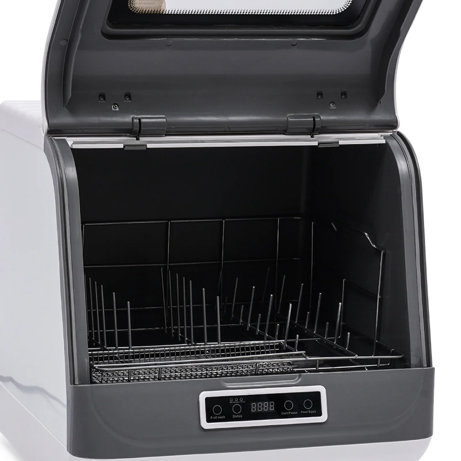 Peakora Portable Countertop Dishwasher, 3-in-1 Function Flip-Top Dishwasher, 800w Mini Dishwasher for Small Households Apartments Boats 17.72*15.75*17.32in