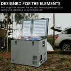 Whynter FM-62DZ 62-Quart Dual Zone Portable Freezer, Stainless Steel